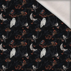 WINTER BIRDS pat. 2 (WINTER IN PARK) - brushed knitwear with elastane ITY