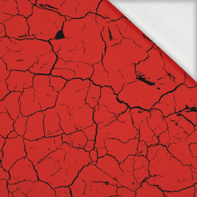 100cm RED SCORCHED EARTH (black) - looped knit fabric with elastane ITY