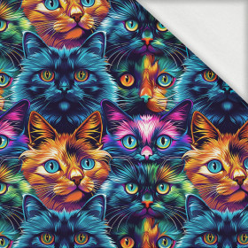 COLORFUL CATS - looped knit fabric with elastane ITY