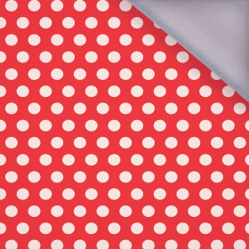 WHITE DOTS / red - softshell