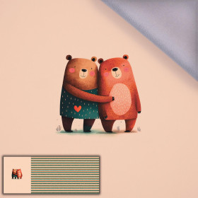 BEARS IN LOVE 2 - panoramic panel softshell (60cm x 155cm)