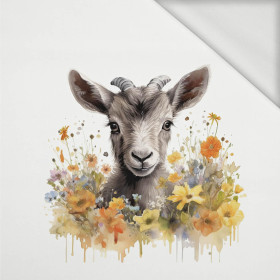 WATERCOLOR GOAT - panel (60cm x 50cm) looped knit