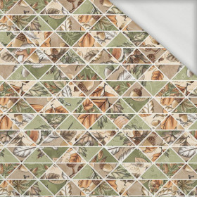 AUTUMN MIX 3D (AUTUMN IN THE FOREST) - looped knit fabric