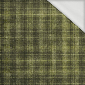 AUTUMN CHECK  / green (AUTUMN COLORS) - looped knit fabric