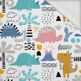 PAINTED DINOSAURS PAT. 2 - looped knit fabric