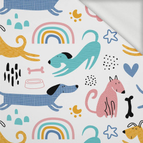 PAINTED DOGS - looped knit fabric