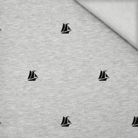 50cm SAILING SHIPS (MINIMAL) / M-01 melange light grey - looped knit SP250
