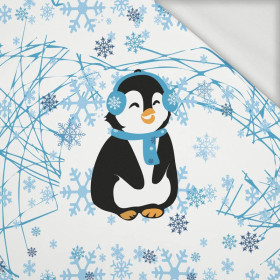 PENGUIN 2.0 / turquoise - panoramic panel looped knit 