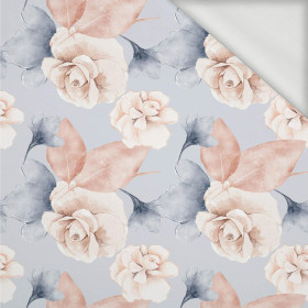 RETRO FLOWERS pat. 4 - looped knit fabric