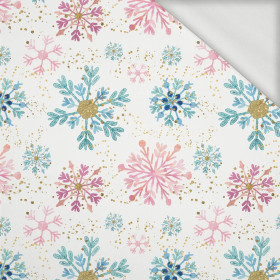 SNOWFLAKES MIX  - looped knit fabric