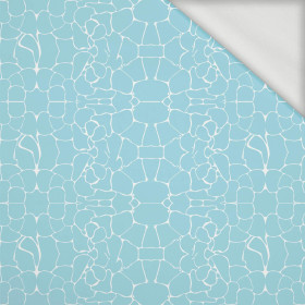 WATER WORLD (BACKGROUND) / aqua - looped knit fabric