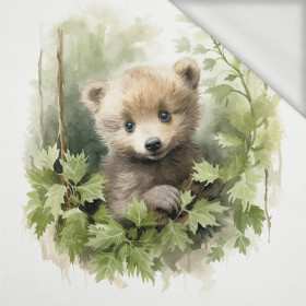 WATERCOLOR LITTLE BEAR - panel (75cm x 80cm) looped knit