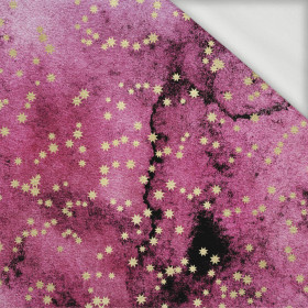 GOLDEN STARS Pat. 1  / WATERCOLOR MARBLE - looped knit fabric