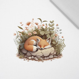 SLEEPING FOX - panel (60cm x 50cm) Cotton woven fabric