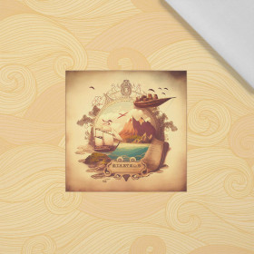 TRAVEL TIME PAT. 11 - panel (75cm x 80cm) Cotton woven fabric