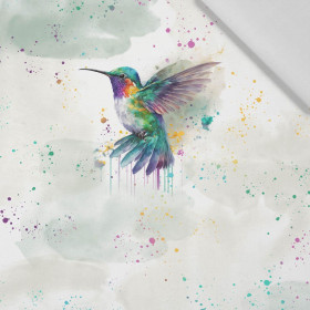 WATERCOLOR HUMMINGBIRD - panel (75cm x 80cm) Cotton woven fabric