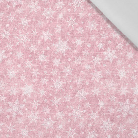 SNOWFLAKES PAT. 2 / ACID WASH ROSE QUARTZ - Cotton woven fabric