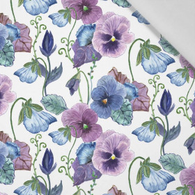 PANSIES (BLOOMING MEADOW) - Cotton woven fabric