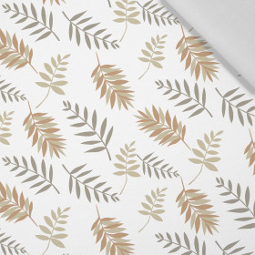 BROWN LEAVES - Cotton woven fabric
