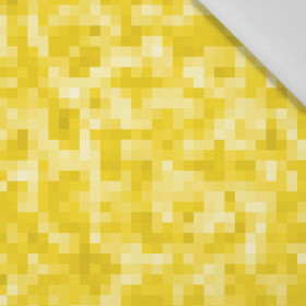 PIXELS pat. 2 / lemon - Cotton woven fabric