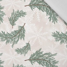 TWIGS AND SNOWFLAKES (WINTER IN THE CITY) - Cotton woven fabric