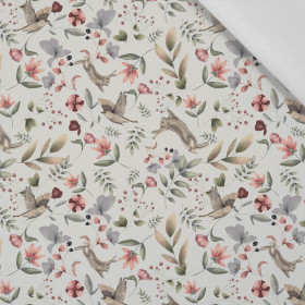 HARES AND BIRDS (INTO THE WOODS) - Cotton woven fabric