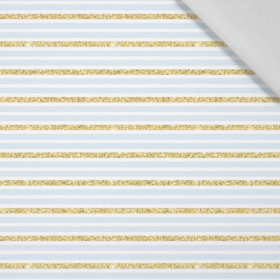 LIGHT BLUE STRIPES / GLITTER (PUMPKIN GARDEN) - Cotton woven fabric