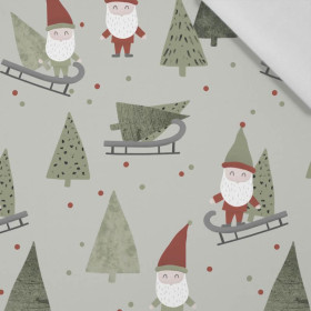 SLEDDING DWARFS (FOREST DWARFS) /LIGHT KHAKI - Cotton woven fabric