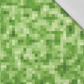 PIXELS pat. 2 / lime - Cotton woven fabric