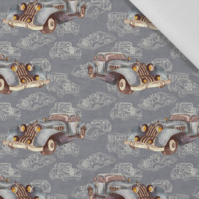 OLD CARS pat. 1 - Cotton woven fabric