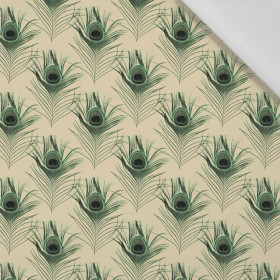 PEACOCK FEATHERS pat. 2 (SAFARI) - Cotton woven fabric
