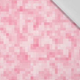PIXELS pat. 2 / pink - Cotton woven fabric
