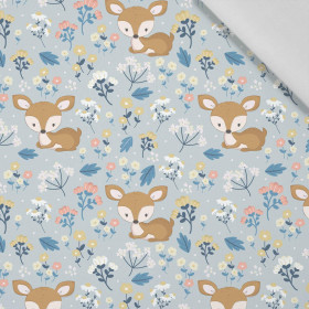 DEERS ON A MEADOW pat. 2 - Cotton woven fabric