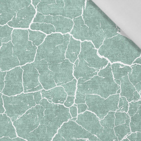 SCORCHED EARTH (white) / ACID WASH (modern mint) - Cotton woven fabric