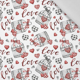 VALENTINE'S MIX PAT. 3 (CHECK AND ROSES) - Cotton woven fabric