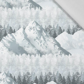 SNOWY PEAKS (WINTER IN MOUNTAINS) / large - Cotton woven fabric