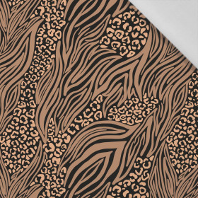 ANIMALS MIX / caramel - Cotton woven fabric