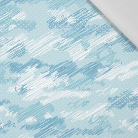 CAMOUFLAGE - scribble / light blue - Cotton woven fabric