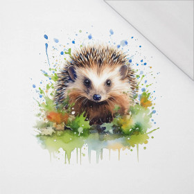 WATERCOLOR HEDGEHOG - PANEL (60cm x 50cm) SINGLE JERSEY