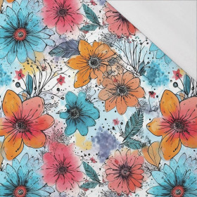 WATER-COLOR FLOWERS pat. 5- single jersey with elastane ITY