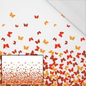 BUTTERFLIES AURORA RED - panel Single jersey with elastane 