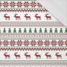 REINDEERS PAT. 2 / maroon - green - single jersey with elastane 