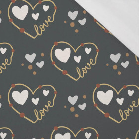 HEARTS (CONTOUR) pat. 3 / white (RAINBOWS AND HEARTS) - single jersey with elastane 