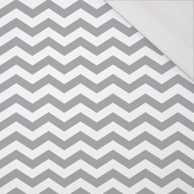 ZIGZAGS / grey - single jersey with elastane 