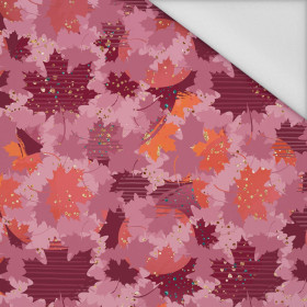 PINK LEAVES (GLITTER AUTUMN) - Waterproof woven fabric