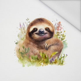 WATERCOLOR SLOTH PAT. 2 - panel (60cm x 50cm) Waterproof woven fabric