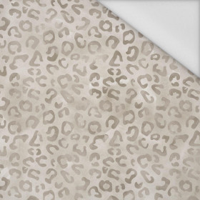SPOTS / BEIGE (SNOW LEOPARDS) - Waterproof woven fabric