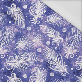 WHITE FEATHERS (Very Peri) - Waterproof woven fabric