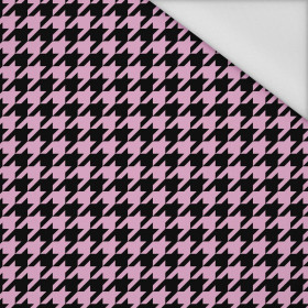 BLACK HOUNDSTOOTH / pink - Waterproof woven fabric