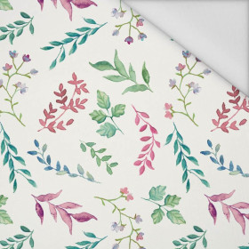 COLORFUL HERBARIUM / white - Waterproof woven fabric